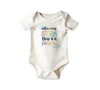 Fandango Rainbow Baby | Pregnancy Announcement Vest | Bodysuit Pregnancy Reveal Photography Prop | After every storm (White, NEwborn)