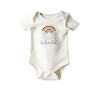 Fandango Rainbow Baby Pregnancy Announcement Vest Bodysuit Pregnancy Reveal Photography Prop Hello World (White, 6-12 Months)