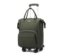 FANDARE 3-in-1 Convertible Rolling Backpack Men Women Carry-On Duffel Wheeled Grocery Trolley On-the-Go Professional Travel Bag for Shopping, Business, Weekend Trips Fits Airline Size Green