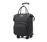 FANDARE 3-in-1 Convertible Rolling Backpack Men Women Carry-On Duffel Wheeled Grocery Trolley On-the-Go Professional Travel Bag for Shopping, Business, Weekend Trips Fits Airline Size Black