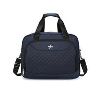 FANDARE 32L Travel Tote Bag Women Men Carry On Handbag Weekender Bag | Quilted Shoulder Bag Cabin Duffle Handbag with Trolley Sleeve fit 15.6 Inch Laptop for Underseat Ryanair Sports Gym Blue