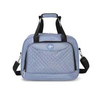 FANDARE 32L Travel Tote Bag Women Men Carry On Handbag Weekender Bag | Quilted Shoulder Bag Cabin Duffle Handbag with Trolley Sleeve fit 15.6 Inch Laptop for Underseat Sports Gym Light blue