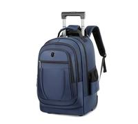 FANDARE 35L Rolling Laptop Backpack 2-in-1 Trolley Convertible Luggage Backpack with Wheels Travel Daypacks Multi-Functional Carry-On for Business Travel Trip Men School Outdoor Urban Backpacks Blue