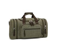 FANDARE 40L Canvas Holdall for Men Expandable Duffel Bag | vintage weekend bag hand luggage for overnight, extra spacious weekend bag for holidays, gym & long trips