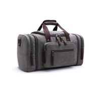 FANDARE 40L Canvas Holdall for Men Expandable Duffel Bag | vintage weekend bag hand luggage for overnight, extra spacious weekend bag for holidays, gym & long trips