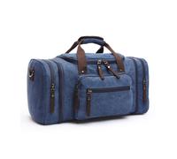 FANDARE 40L Canvas Holdall for Men Expandable Duffel Bag | vintage weekend bag hand luggage for overnight, extra spacious weekend bag for holidays, gym & long trips