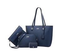 FANDARE 4pcs Set Women Handbags with Shoulder Bag Clutch Bag Wallet Tote Bags PU Leather Top Handle Satchel Purse Ladies Crossbody Handbag Ladies Top-Handle Hobos & Shoulder Bags for Daily Work Travel