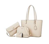 FANDARE 4pcs Set Women Handbags with Shoulder Bag Clutch Bag Wallet Tote Bags PU Leather Top Handle Satchel Purse Ladies Crossbody Handbag Ladies Top-Handle Hobos & Shoulder Bags for Daily Work Travel