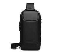 FANDARE Anti-Theft Sling Chest Bag Men Women Shoulder Crossbody Backpack with USB Charging Port Large Casual Daypacks for Outdoor Travel Work Hiking Running Indoor Activities Durable Black