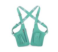 FANDARE Anti-Theft Underarm Chest Bag Double Shoulder Armpit Holster Tactical Sling Bag for Men Women Waterproof Leather Crossbody Bags for Daily Commute Outdoor Adventures Day Pack Emerald Green