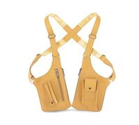 FANDARE Anti-Theft Underarm Chest Bag Double Shoulder Armpit Holster Tactical Sling Bag for Men Women Waterproof Leather Crossbody Bags for Daily Commute Outdoor Adventures Day Pack Yellow