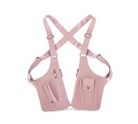 FANDARE Anti-Theft Underarm Chest Bag Double Shoulder Armpit Holster Tactical Sling Bag for Men Women Waterproof Leather Crossbody Bags for Daily Commute Outdoor Adventures Day Pack Pink