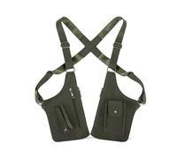 FANDARE Anti-Theft Underarm Chest Bag Double Shoulder Armpit Holster Tactical Sling Bag for Men Women Waterproof Leather Crossbody Bags for Daily Commute Outdoor Adventures Day Pack Army green