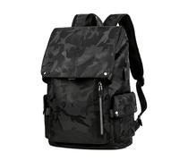 FANDARE Business Backpack Casual Laptop Backpack Travel Backpack Rucksack for Men Rucksack Work Bag with USB Charging Port Waterproof College School Bag Daypacks with Reflective Belt Camo Black