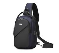 FANDARE Business Sling Bag Men Chest Shoulder Crossbody Messenger Pack Outdoor Side Body Bags Minimalist Chic Travel One-Strap Backpack Personal Flex Bookbag Blue