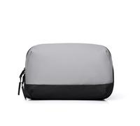 FANDARE Cable Organiser Bag 180° Open Tech Pouch Gray | water resistant oxford cloth, elastic loops secure cables, zipped mesh pockets for small items, Travel essential for unisex