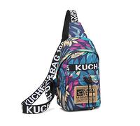 FANDARE Camo Sling Bags Chest Pack Teens Shoulder Backpacks Unbalance Ultralight Sport Crossbody Bags Waterproof Outdoor Travel Rucksack Running Gym Hiking Daypacks for Men Women Kids Blue