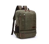FANDARE Canvas Backpack Multi-Pocket Rucksack Army Green | 15.6 inch laptop compartment, adjustable straps & reinforced stitching, unisex daypack for work, college & travel