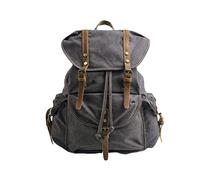 FANDARE Canvas Backpack Vintage Travel Rucksack Hiking Backpack Outdoor Daypacks Trekking Rucksack for Men Women Sport Travel Camping Mountaineer Knapsack Dark Gray