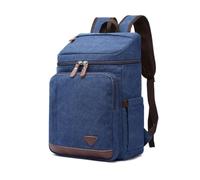 FANDARE Canvas Backpack with 15.6 inch Laptop Compartment Blue | multi-pocket rucksack, adjustable straps & reinforced stitching, unisex daypack for work, college & travel