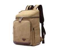 FANDARE Canvas Backpack with 15.6 inch Laptop Compartment Khaki | multi-pocket rucksack, adjustable straps & reinforced stitching, unisex daypack for work, college & travel