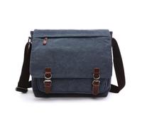 FANDARE Canvas Crossbody Bag for Men Women | vintage messenger bag with magnetic buckle, large capacity multi-pocket shoulder satchel for work travel daily use