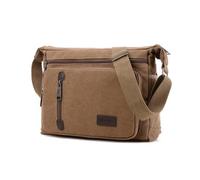 FANDARE Canvas Messenger Bag Crossbody Bag with Multi Pockets | lightweight casual travelling bag, medium mens crossbody bags for outdoor fishing camping hiking travel working daily use
