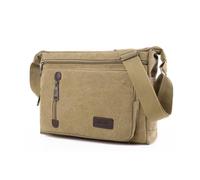 FANDARE Canvas Messenger Bag Crossbody Bag with Multi Pockets | lightweight casual travelling bag, medium mens crossbody bags for outdoor fishing camping hiking travel working daily use