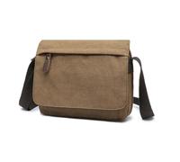 FANDARE Canvas Shoulder Bag Men Women Crossbody Bag | hook & loop closure, unisex messenger bag, expanding zip base adds 6cm capacity, ideal for travel, work & daily commuting