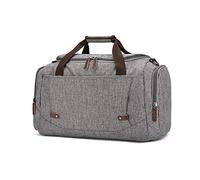FANDARE Canvas Travel Overnight Bag Holdall Bags for Women Weekend Duffle Bag Men Sport Totes Handbags Gym Hospital Bag with Long Shoulder Straps Gray