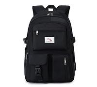 FANDARE Casual Backpack Girl School Bag Boy Daypacks Large Laptop Bag fit 15.6 inch Laptop College Travel Rucksack Waterproof Polyester Black