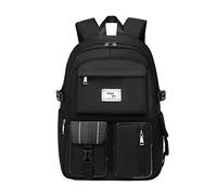 FANDARE Casual Backpack Girl School Bag Boy Daypacks Large Laptop Bag Students College Daypacks Bookbag fit 15.6 inch Laptop Teens Travel Spring Outing Shopping Rucksack Waterproof Polyester Black