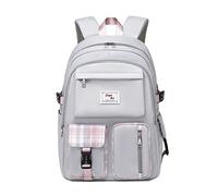 FANDARE Casual Backpack Girl School Bag Boy Daypacks Large Laptop Bag Students College Daypacks Bookbag fit 15.6 inch Laptop Teens Travel Spring Outing Shopping Rucksack Waterproof Polyester Gray
