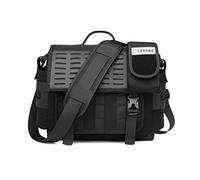 FANDARE Casual Shoulder Crossbody Bag Boys Messenger Bag Commute Laptop Handbag Multi-Pocket Satchel Bag Bookbag Men Briefcase for School College Campus Commute Outdoor Travel Polyester Black