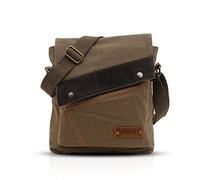 FANDARE Casual Shoulder Crossbody Bag Canvas Messenger Pack for 7.9 inch Tablet Men Woemn Satchel Schoolbag Briefcase for Men Women Commute College Campus Cycling Hiking Outdoor Travel Green