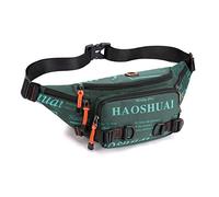 FANDARE Casual Waist Bag Fanny Pack Sling Shoulder Backpack Personal Flex Bag for Men Chest Bag Slim Women Sling Bag Casual Sling Crossbody Bag Chest Daypack for Hiking Outdoor Travel Dark Green
