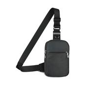 FANDARE Chest Bag Sling Bag Waterproof Nylon Multi-pocket Crossbody Shoulder Bag Adjustable Strap Travel Daypack for Men Women Lightweight Hiking Cycling Commuting Black