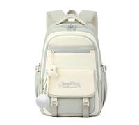 FANDARE Children Backpack for School, Cute Elementary School Bag, Teens Bookbag with Large Capacity for Preschool (3-12 Years Old) Boys & Girls with Plush Decor Daypacks Light Green