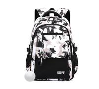 FANDARE Children Backpack Urban Graffiti Style Bookbag Middle High School Bag Multifunctional Daypacks for Ages 5-22 Versatile Daypack for Girls Boys Daily Use Travel Campus Khaki Camo