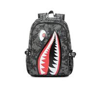 FANDARE Children Backpacks Kids Shark Print School Bag Breathable Spine Protection Bookbags Backpack Rucksack Multi Compartment Daypack for Primary Boys Girls Travel Outdoor Camping