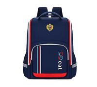 FANDARE Children's Backpack Color-Blocking Daypack British Style Bookbag for Girls Elementary School Bags Primary Student Backpack Schoolbag for 3-6 Grade Girls Boys Backpack for Travel Knapsack Red