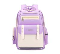 FANDARE Children's Backpack for Boys Girls Kids Backpack British Style Burden-reducing Schoolbag Primary Middle School Bags Bookbags with Reflective Strips Casual Daypack for 3-6 Grade Purple