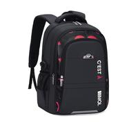 FANDARE Children's Backpacks Elementary Middle High School Students Bag with Reflective Strips Bookbag Boys Youth Backpack Men Laptop Daypacks Teens Rucksacks Travel Casual Daypack Black Red