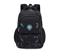 FANDARE Children's Backpacks Fridge-Style Open Bookbag Boys Girls Youth Backpack Elementary School Bag Student Teens Adventurer Rucksacks Primary Junior Travel Casual Daypacks for 3-6 Grades Black
