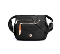 FANDARE Crossbody Bags for Women Ultra-Light Shoulder Bag Ladies Handbag with Adjustable Wide Strap Hobos & Shoulder Bags Satchels for Outdoors Workout Travel Shopping Messenger Bag Daily Use Black