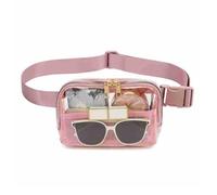 FANDARE Crossbody Fanny Pack for Women Men Transparent Waist Packs Belt Bag Bum Sling Bag for Enjoy Sports Workout Traveling Running Workout Dog Outdoors Hands-Free Wallets Waist Pack Phone Bag