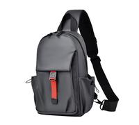 FANDARE Crossbody Small Sling Backpack Sling Bag for Men Chest Messenger Pack Shoulder Carry Pouch Body Wallet Waterproof Waist Pack for Hiking Running Cycling Outdoor Travel Sport Daypacks Grey
