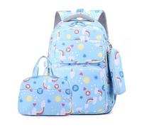 FANDARE Cute Children's Backpacks Youth Backpack for Boys Girls Elementary School Bag with Lunch Bag & Pencil Case for Primary Junior Middle Student Bookbag Travel Casual Daypacks Blue