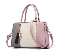 FANDARE Elegant Handbags with Pendant Women Purse Shoulder Top Handle Bags Waterproof for Commute Shopping Travel Office Crossbody Bag Light Pink