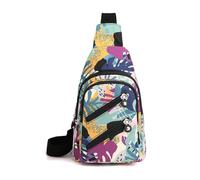 FANDARE Elegant Sling Bag for Women Ladies Chest Pack Cross Body Waist Bag with Earphone Hole Crossbody Shoulder Bags Multiple Pockets Waterproof for Travel and Outdoor Activities Everyday Use